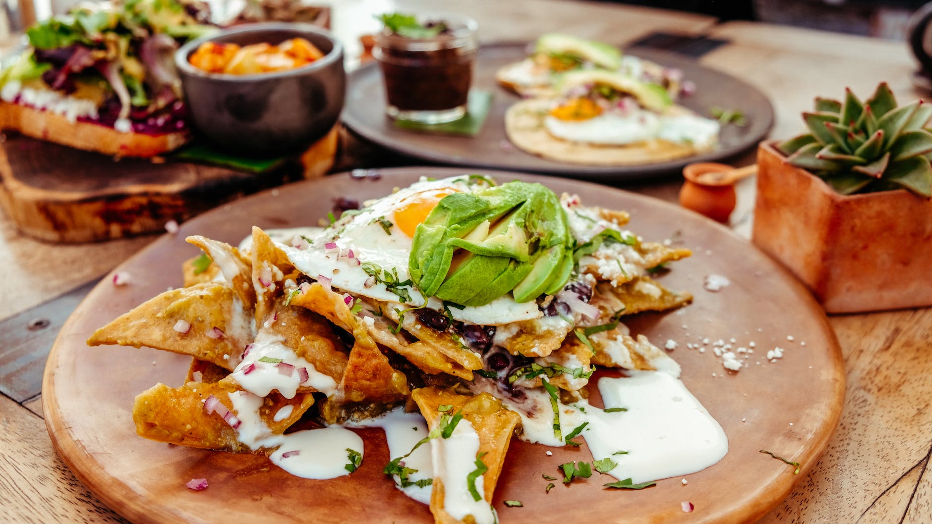 traditional mexican breakfast dish with tortilla and cheese