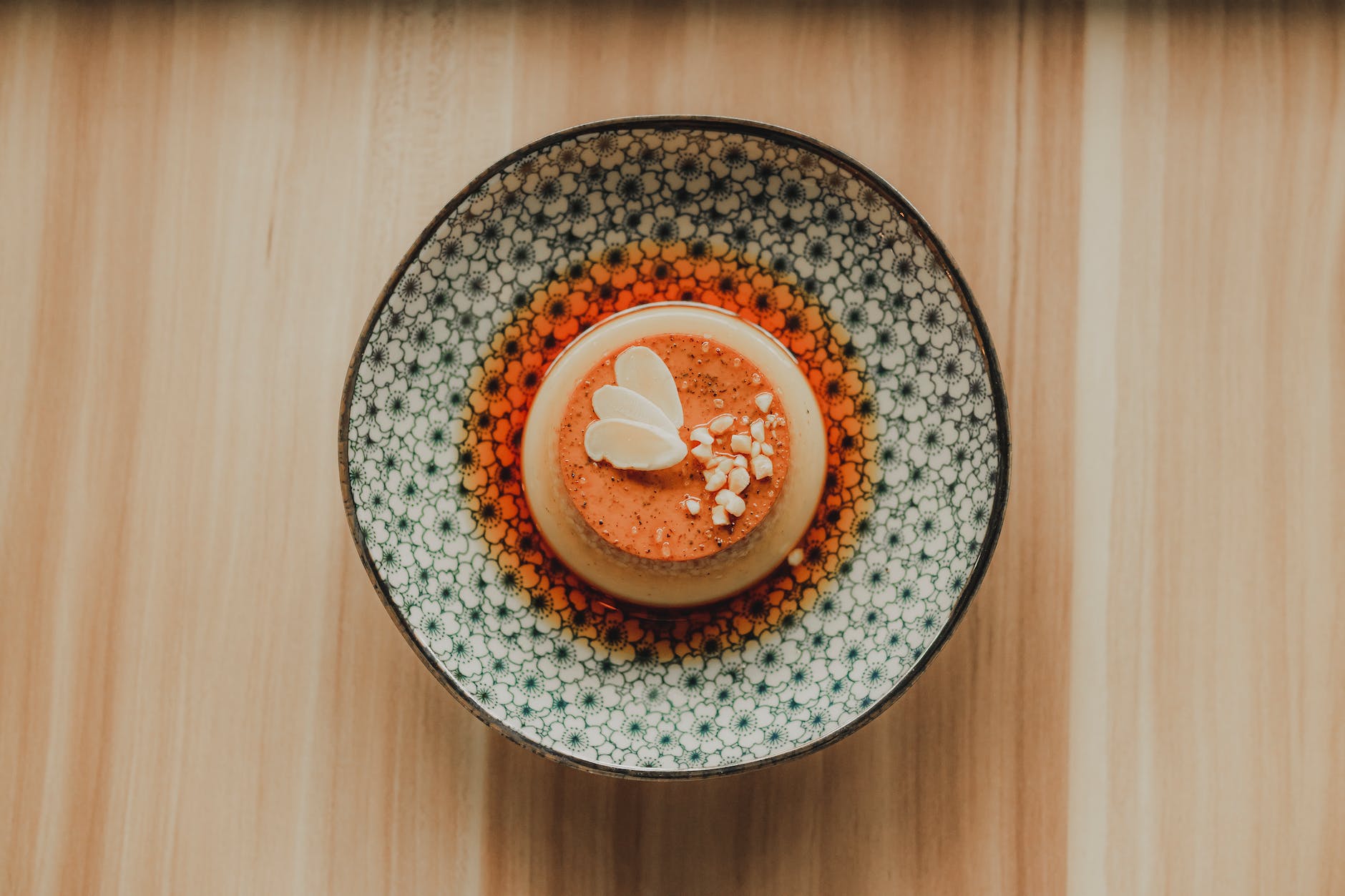 Belize flan recipe completed on a plate