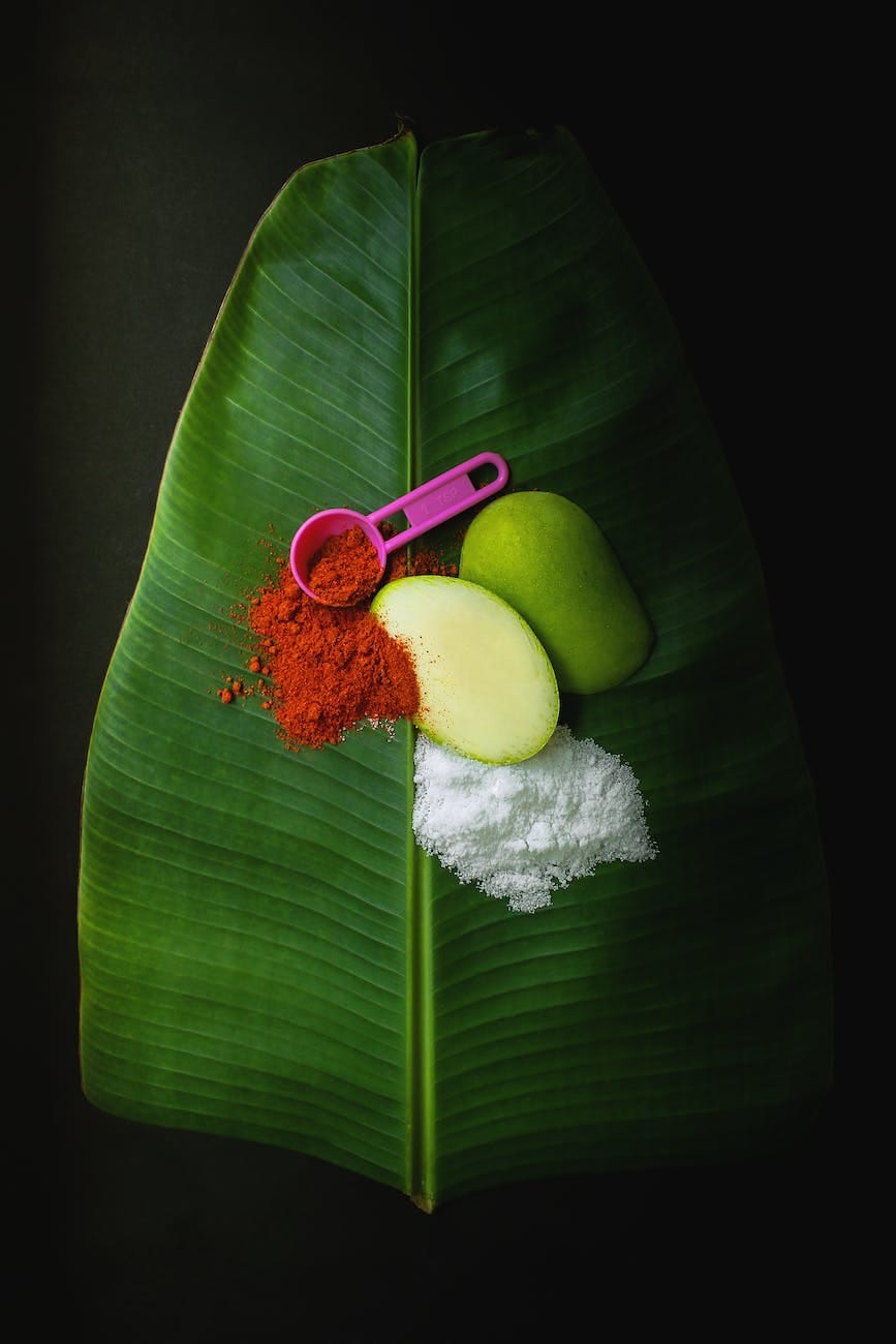 green mango with chili powder