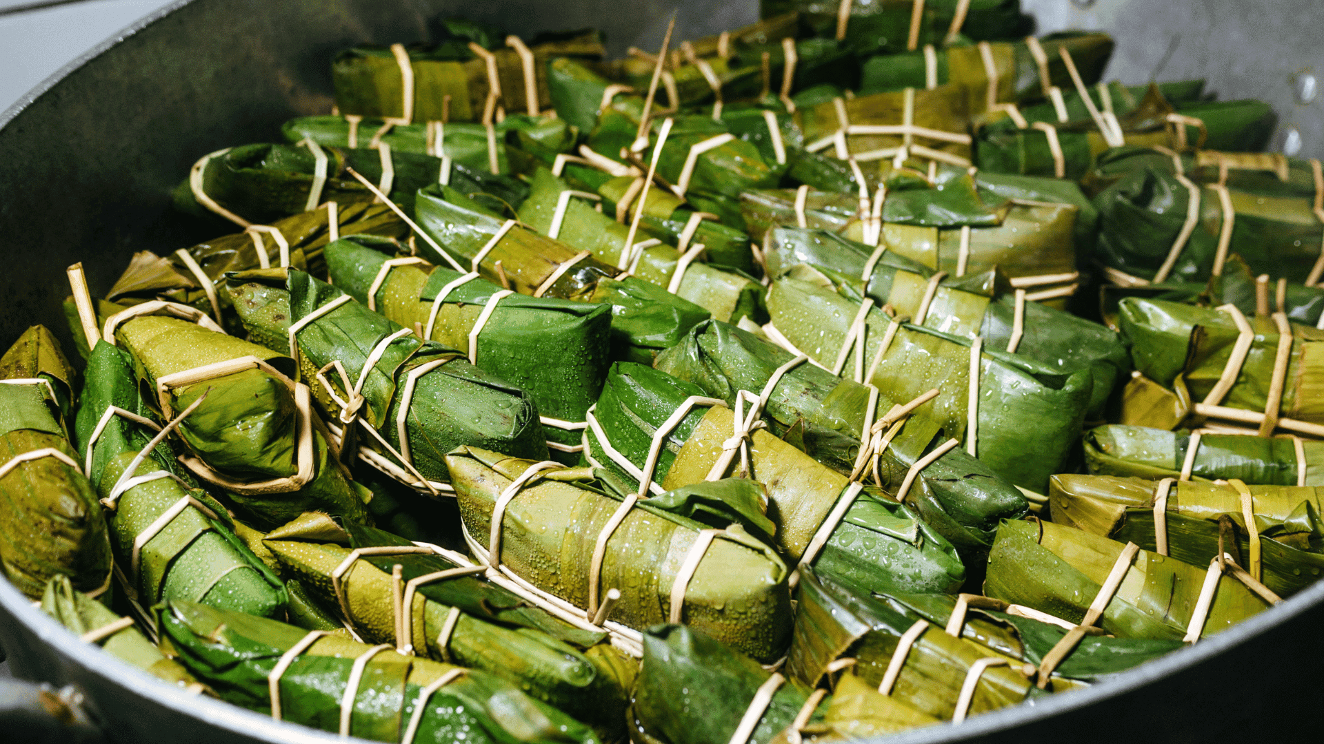 Tamales Cooking in a steaming Pot