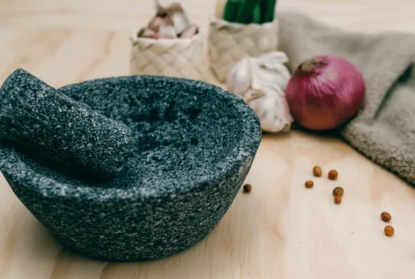 Molcajete or mortar and pestle - Required tool for cooking Mayan Food