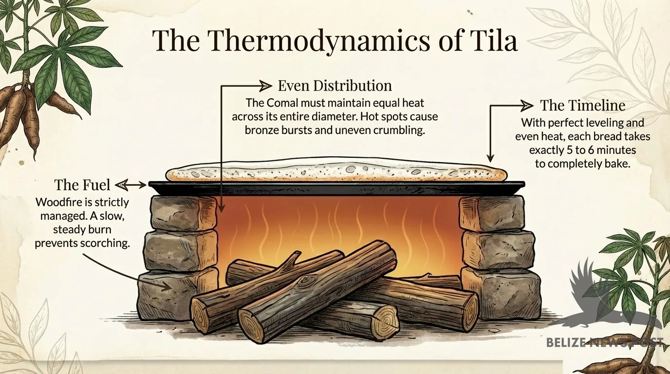 Baking cassava bread on a tila comal the traditional Garifuna method