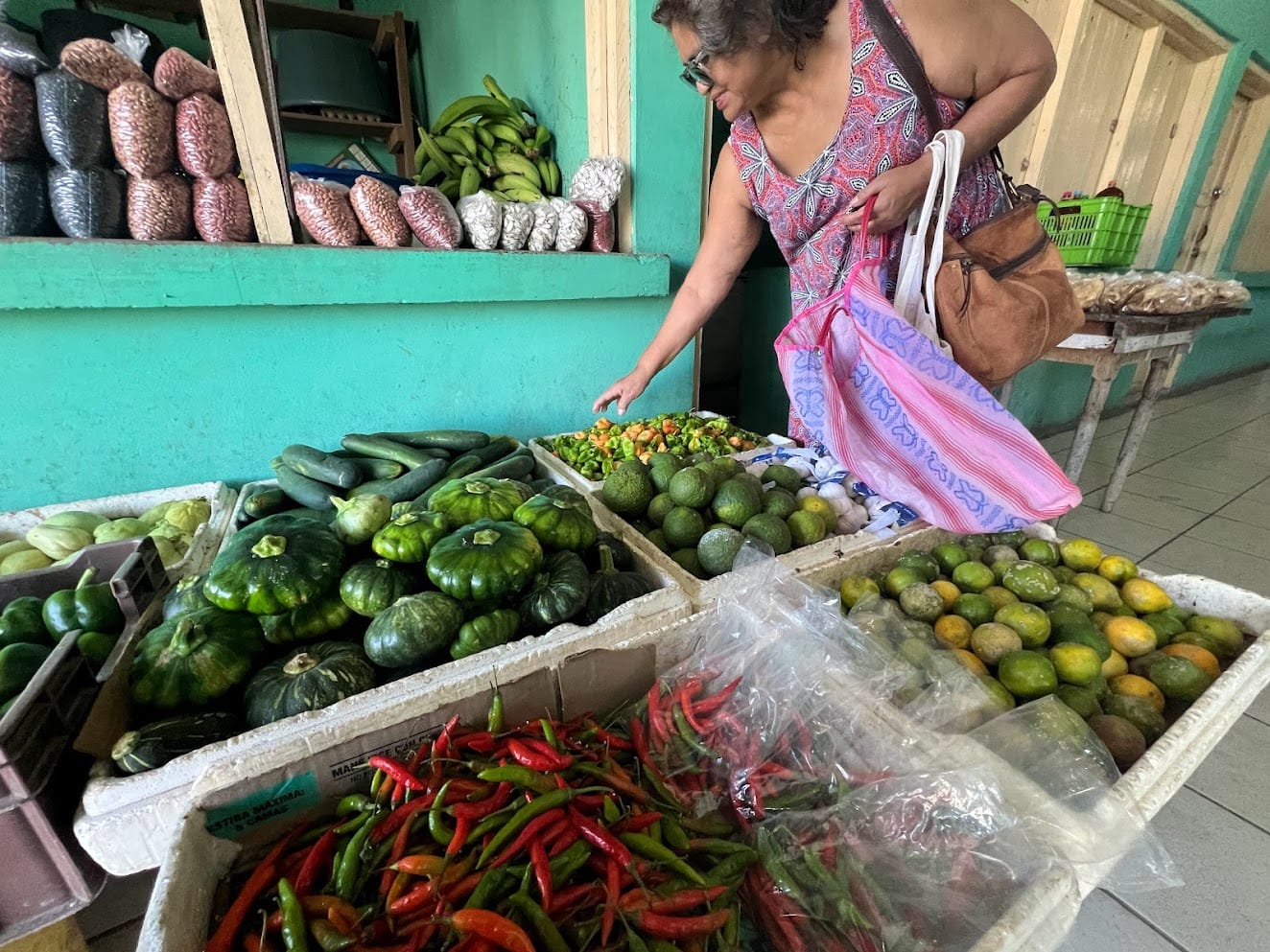 corozal town market calabaza bitter orange and chiles belize