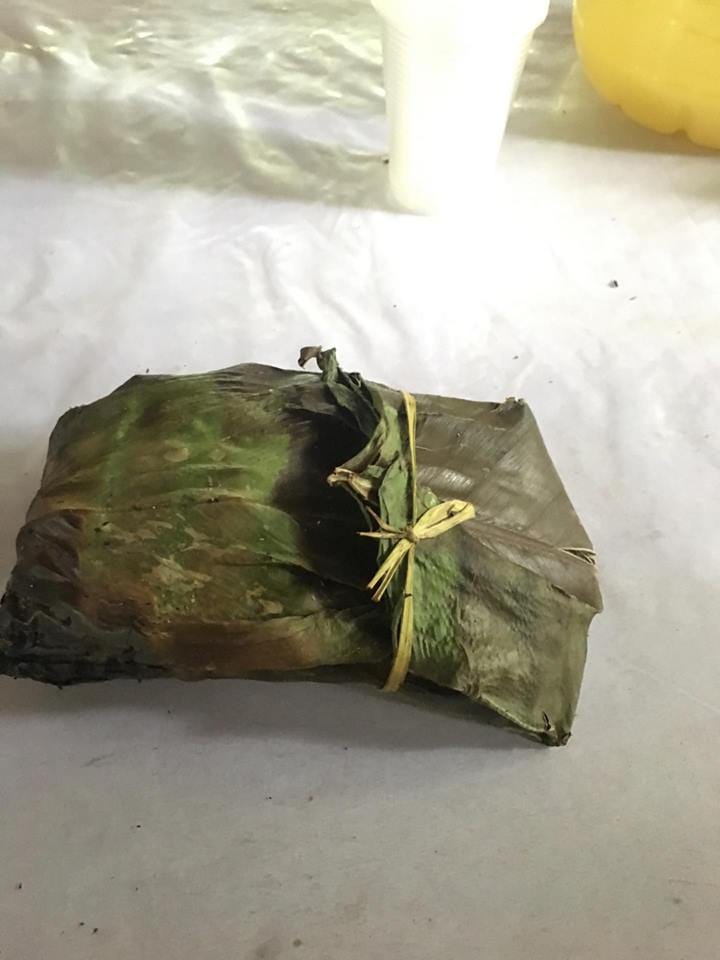 Leaf-wrapped highland stew in the style of subanik, a Kaqchikel Maya ceremonial dish from Guatemala