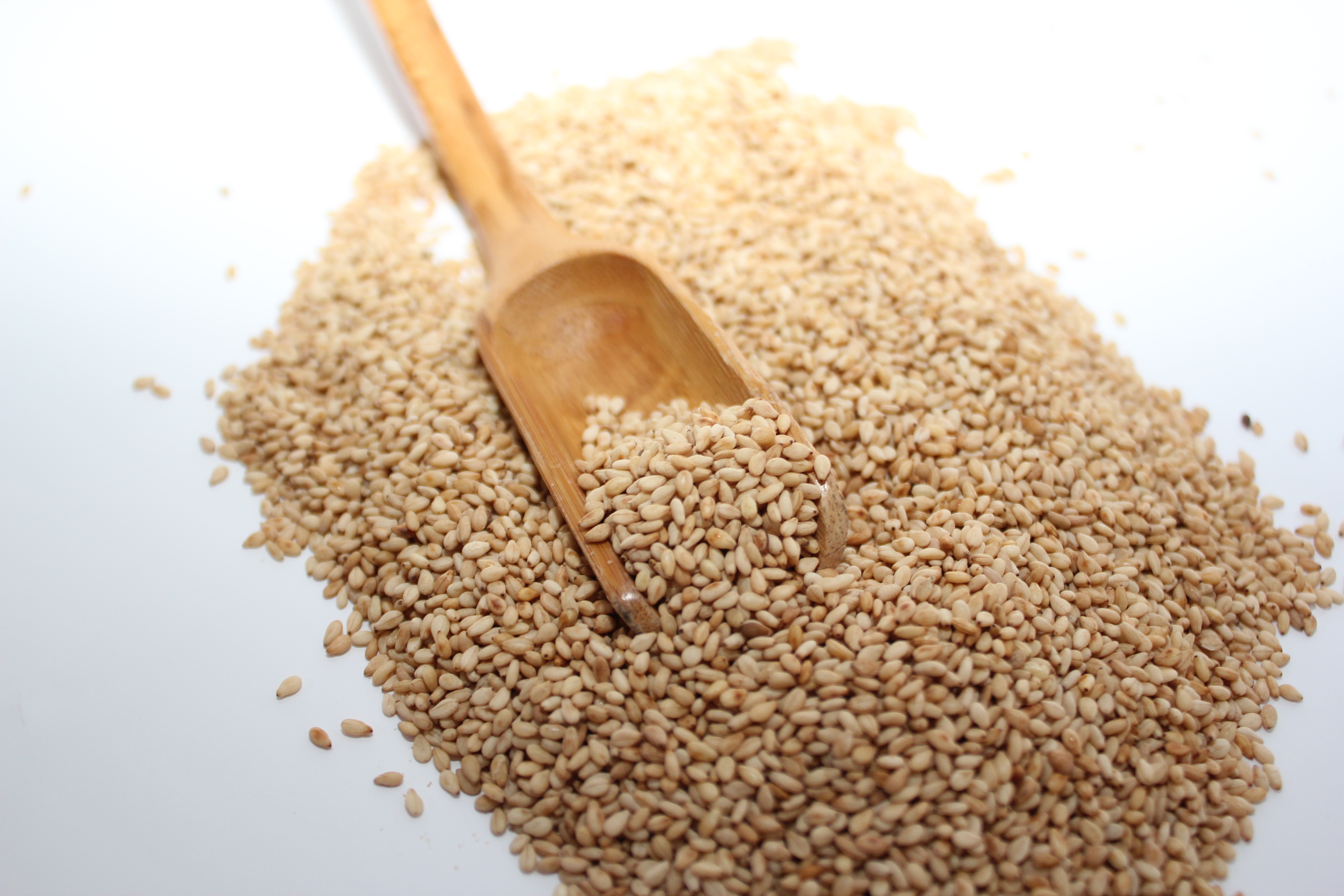 Toasted sesame seeds, one of the ingredients in the Salvadoran relajo spice blend