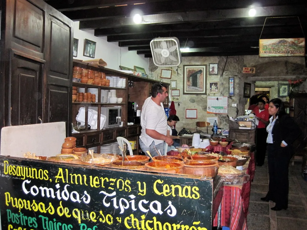 A spread of Guatemalan typical food