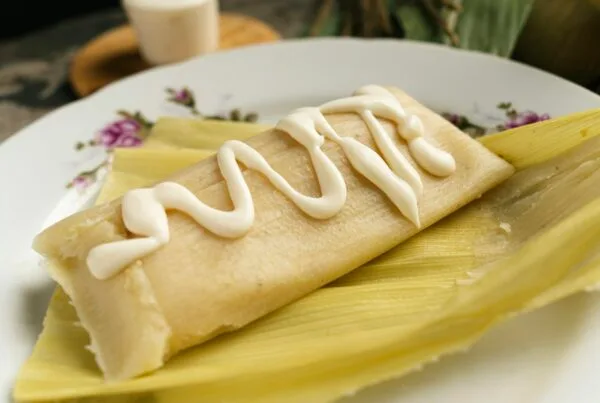 Honduran montucas, fresh-corn tamales wrapped in corn husk