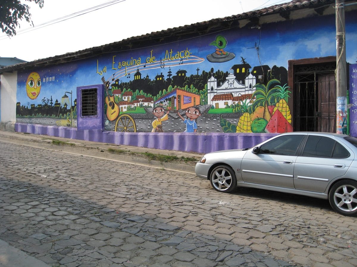 A street in Concepcion de Ataco on the Ruta de las Flores