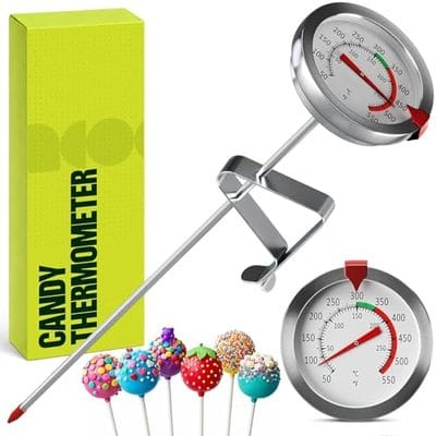 CRAFT911 Candy Thermometer with Pot Clip – Deep Fry Oil Thermometer for Frying and Candle Making
