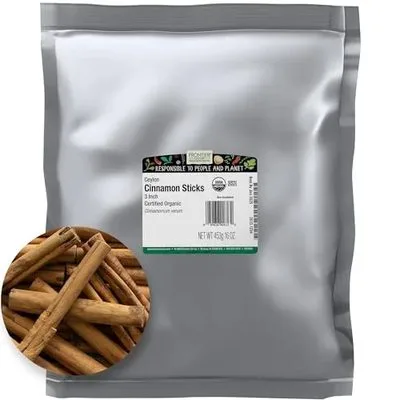 Frontier Co-op Organic Ceylon Cinnamon Sticks, 3-Inch, 1lb Bulk