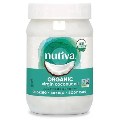 Nutiva Organic Cold-Pressed Virgin Coconut Oil, 15 oz