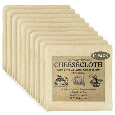 Regency Wraps 100% Cotton Ultra Fine Natural Cheese Cloth, 90 sq.ft, Chef Grade
