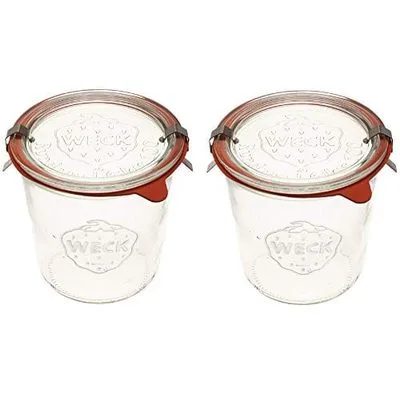 WECK Canning Jars 742 Mold Jars, 1/2 Liter Tall Jar Set (2 Jars)