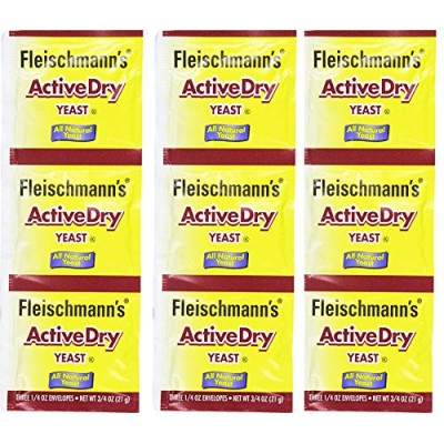 Fleischmann’s Active Dry Yeast, 0.25 oz Packets (9-Count)