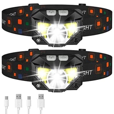 LHKNL Rechargeable LED Headlamp (2-Pack)