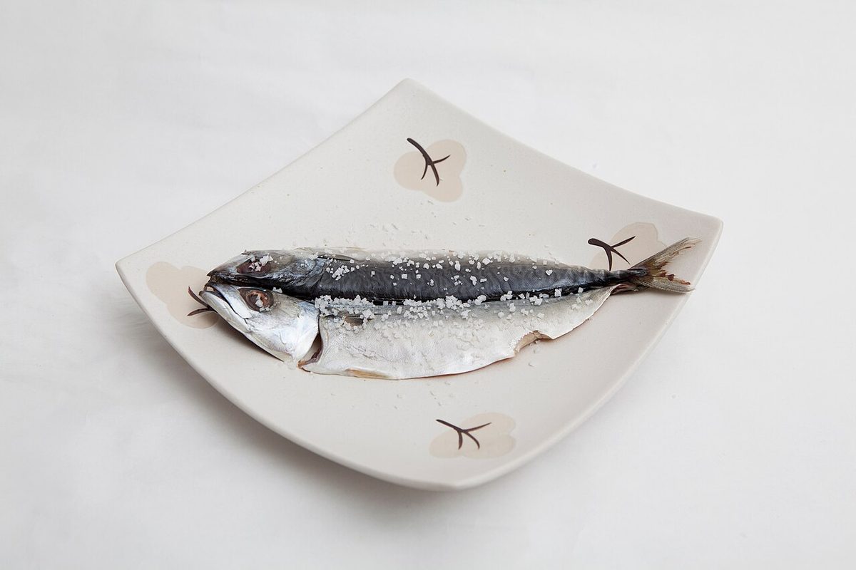 Salted mackerel, the fish in a Jamaican rundown