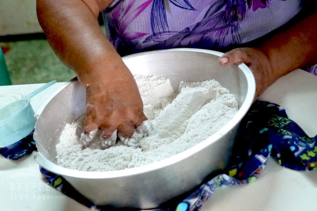 Belizean Coconut Crusts Recipe - Mixing the Coconut Crust Dough