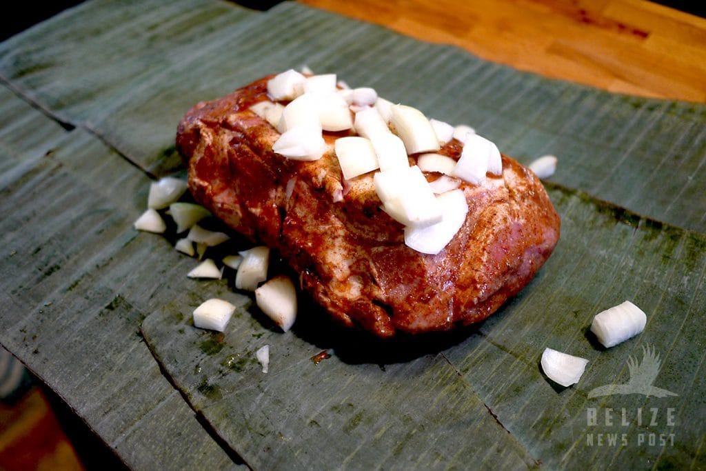 Pibil wrapped in Banana Leaves 