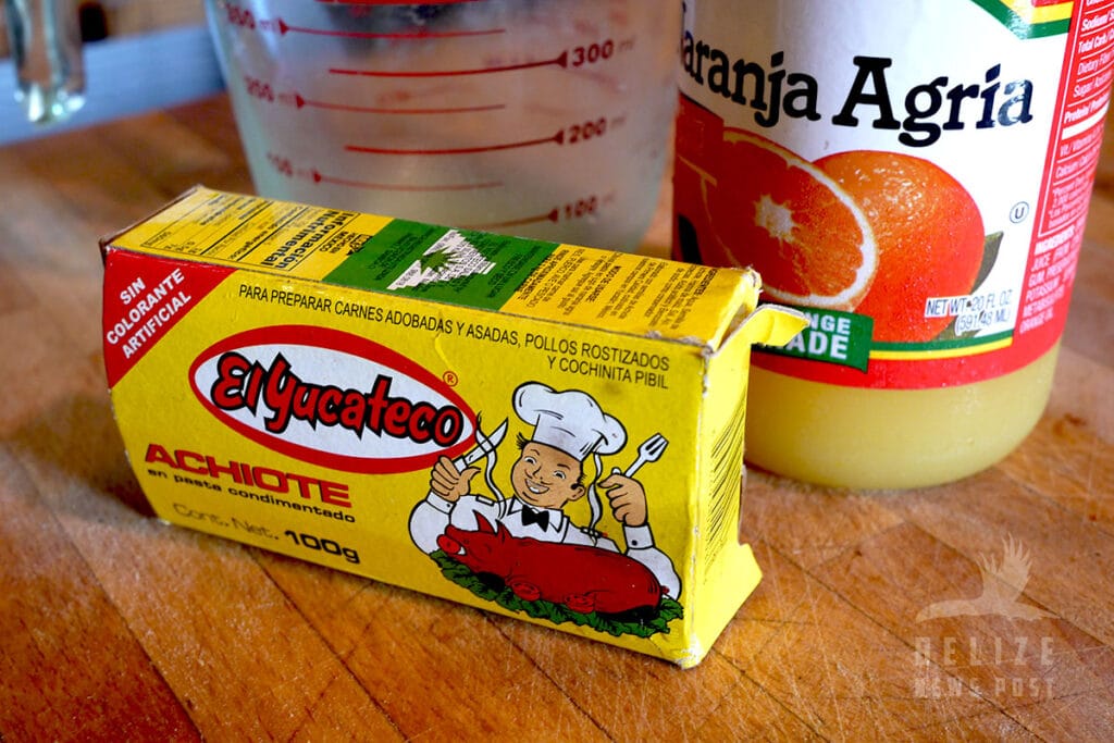 Mexican Achiote Paste and Bottle of Sour Orange Marinade