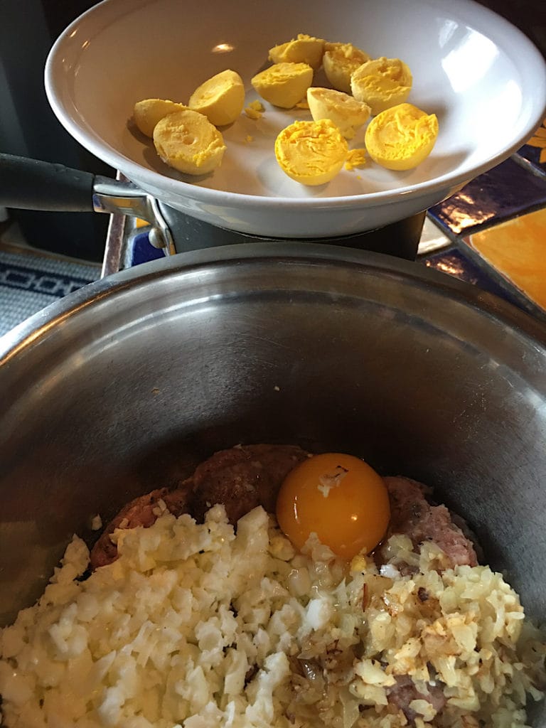 Belizean Picadillo Recipe Meatball Components Ready to Mix and Max Picadillo Meat Balls