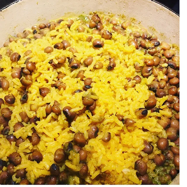 Arroz con gandules, Puerto Rican rice with pigeon peas