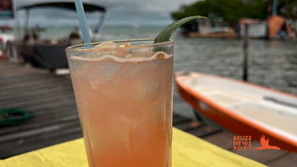 A Belizean Panty Ripper with Boats in the background, Caye Caulker Belize