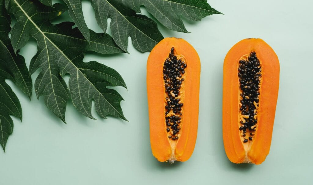 Fresh tropical fruit — papaya, mango, pineapple — for a Belizean breakfast