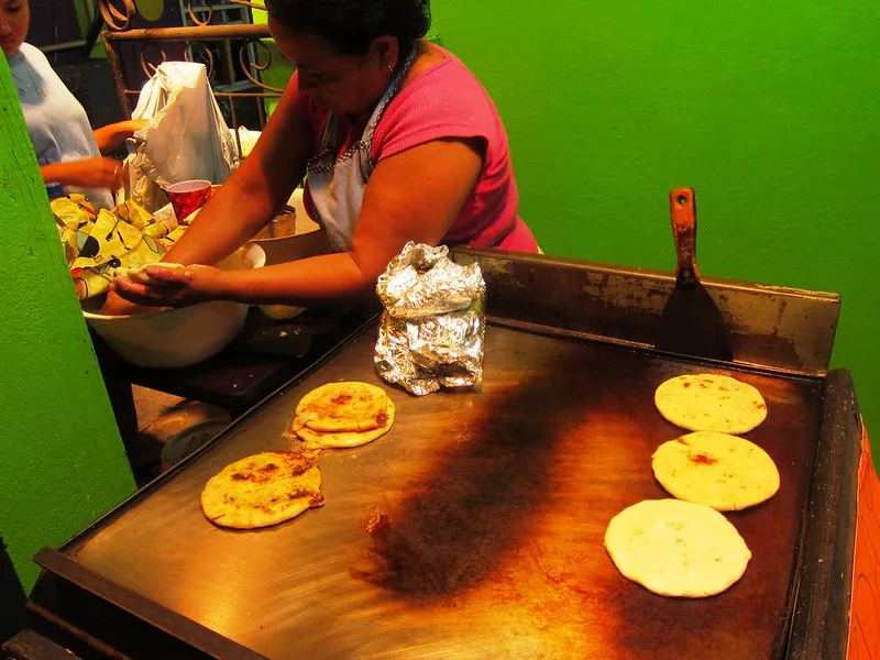Making Papusas in Belize