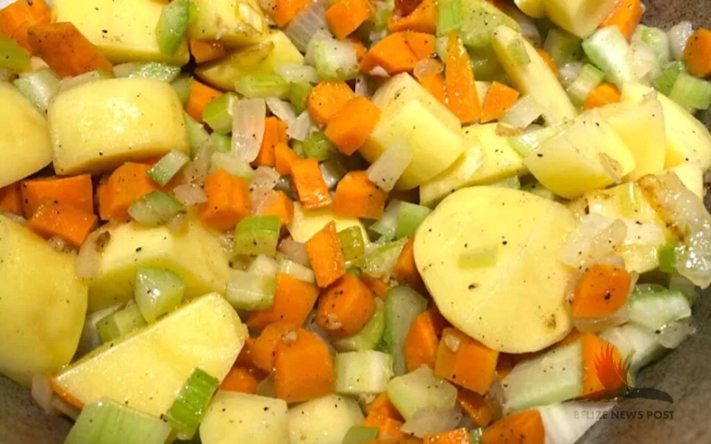 Belizean Beef Soup Recipe - Vegetables Ready for Broth