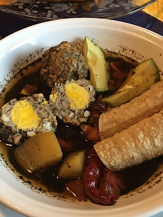 Belizean Picadillo Chilmole Soup
