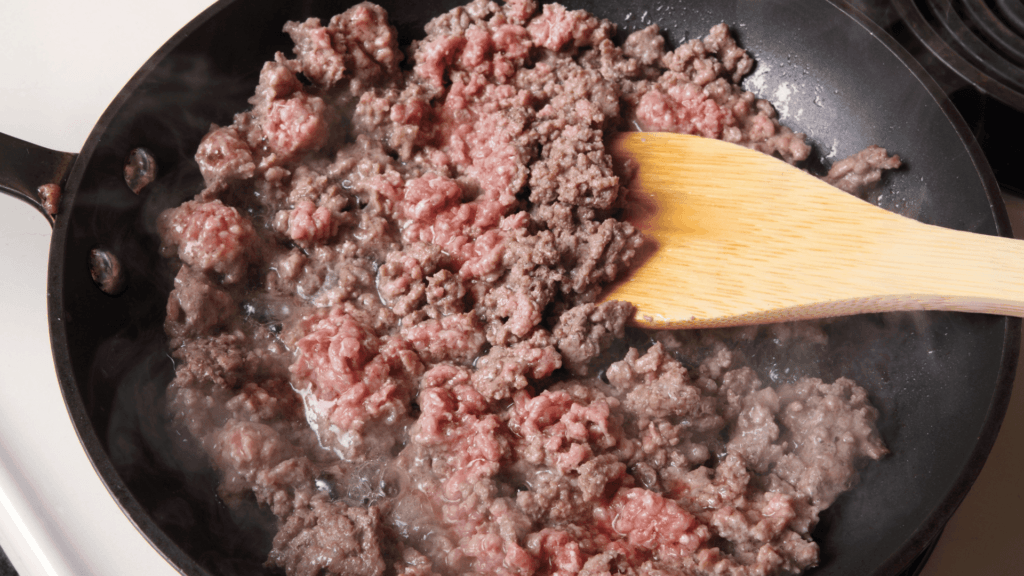 Ground Pork Browning for Stuffing - Belize Relleno Recipe